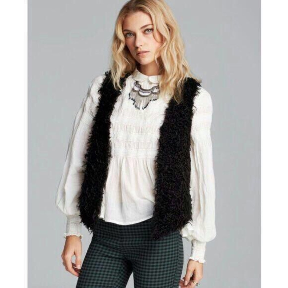 Free People Shag Vest Size M